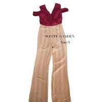 ราคา จั๊มสูทขายาว งานป้ายWHITE GARDEN #เสื้อผ้าแฟชั่น#เสื้อผ้ามือสองราคาถูก (9213835717)