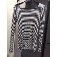 ราคา เสื้อคอปาดแขนยาว ลายขวางสีกรม (24887905012)