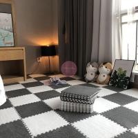 ราคา พรม พรมจิ๊กซอว์ แถมฟรีขอบปิดทุกแผ่น พรมปูพื้นห้อง แผ่นรองพื้น ขนาด30x30cm. DIY ผ้ากำมะหยี่ พร้อมจัดส่ง (4467511606)