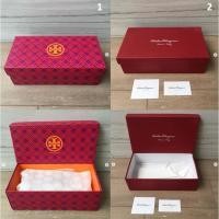 ราคา กล่องใส่รองเท้า กล่องรองเท้า แบรนด์ TORY BURCH และ Ferragamo ของแท้ พร้อมลายของแบรนด์ ซื้อจาก shop กล่องแบรนด์เนม (14429932023)