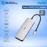 ราคา Rapoo XD200C อะแดปเตอร์มัลติฟังก์ชั่น USB-C 10 in 1 สีเทา / Rapoo USB Adapter / Rapoo Easy Connector / USB (22043457767)