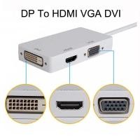 ราคา พร้อมส่ง Mini 3 in 1 Mini Display Port (DP) to VGA / HDMI / DVI สายแปลงสัญญาณ (24170525272)
