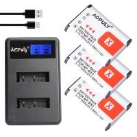 ราคา AOPULY 3Pcs NP-BX1 NP แบตเตอรี่กล้อง BX1 LCD Dual Charger สำหรับ Sony Cyber-Shot DSC-HX80 RX100 H400 HX50V WX350 WX300 A (21179615223)