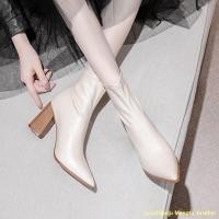 ราคา รองเท้าบูทส้นสูง สีขาว รองเท้า (21919868499)