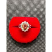 ราคา สินค้าหลุดจำนำแหวนเพชรแท้ทอง90%ล้อมเพชรซีกเม็ดใหญ่ไซต์7X6mm เพชร4ตังค์12เม็ด เพชร1.5ตังค์12เม็ด ทับทิมแท้3ตังค์6เม็ด (25014040680)