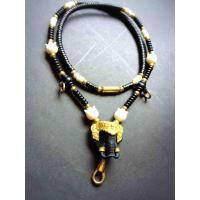 ราคา สร้อยกะลา เศียรช้างเรซิ่น แต่งไม้งิ้วดำไม้มงคล แต่งทองเลเซอร์คล้อง3องค์ (2167688009)