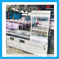 ราคา เคาน์เตอร์ก๋วยเตี๋ยว 2 หลุม+โครงตู้กระจก ขนาด ก80xย200xส80 ซม. สแตนเลสเกรด 304. (9448576301)