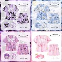ราคา ชุดนอนเด็ก ชุดนอนคุโรมิ ชุดนอน เสื้อแขนสั้น กางเกงขาสั้น ลาย Kuromi Sanrio Cinnamorol สําหรับเด็กผู้หญิง ชุดนอนเด็กผู้หญิง (23075605818)