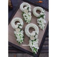 ราคา 【Pre-order】 พวงมาลัยไหมพรม พวงมาลัยถัก พวงมาลัยถักโครเชต์ ดอกมะลิ | handmade (5143290120)