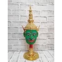 ราคา พระราม ขนาดกลาง งานกระดาษ ปิดทอง ประดับเพชร พร้อมฐานวางตีลายประดับเพชร ของที่ระลึก ของแต่งบ้าน หัวโขน เศียรครู เศียรเทพ (15325114164)