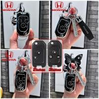 ราคา Honda CR-V City Civic Jazz Accord Brio เคสกุญแจรถ Honda อุปกรณ์ตกแต่งรถยนต์ พวงกุญแจโบว์ (28607340069)