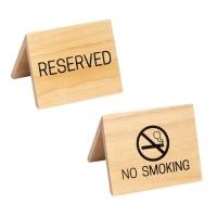 ราคา THEWOOD 'S TALE ป้ายไม้ตั้งโต๊ะ NO SMOKING / RESERVED ห้ามสูบบุหรี่และที่สำรองไว้ (21014395820)