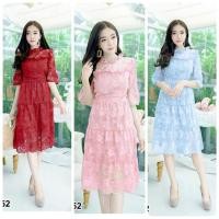 ราคา ชุดทำบุญ (มีหลายสี) งานบวช เดรสสั้น ชุดลูกไม้ ทรงเรียบร้อย เสื้อผ้าแฟชั่น 5952 (1926216719)