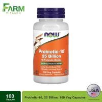 ราคา NOW Foods, Probiotic-10, 25 Billion, 100 Veg Capsules (28357773852)