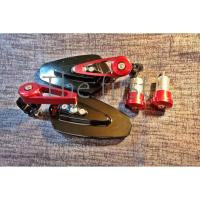 ราคา กระจกมองข้างรถมอเตอร์ไซต์ กระจกแต่งปลายแฮนด์ ทรงห้าเหลี่ยม สีดำ ก้านแดง (2672332263)