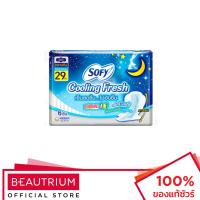 ราคา SOFY Cooling Fresh Night Super Slim 0.1 Wing 29cm. ผ้าอนามัย 6pcs (23667470063)