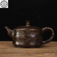 ราคา ของเก่าของสะสมเบ็ดเตล็ดงานฝีมือสำริดกาน้ำชาไม้ไผ่ทองแดงบริสุทธิ์กาน้ำชาไม้ไผ่สีเขียวกาน้ำชาเครื่องประดับสมัยเฉียนหลง 7ZC (28302858085)