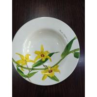 ราคา จานก้นลึก 23 ซม. Royal Bone China สีขาวลาย wild orchid เนื้อโบนไชน่า งาน exclusive grade A (27515879746)