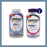ราคา Setคู่ Centrum Silver Men & Women 50+ Multivitamin / Multimineral วิตามินรวม 275เม็ด ถูกกว่า (19609434724)