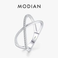 ราคา Modian แท้ แหวนเงินแท้ 925 ประดับกางเขน เรียบง่าย เครื่องประดับ สําหรับผู้หญิง (21151915143)