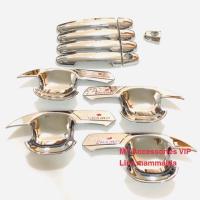 ราคา Vigo Champ เบ้ารองมือเปิด+ครอบมือจับประตู สีโครเมี่ยมหยอดแดง (1345396844)
