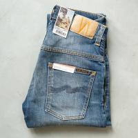 ราคา *[SALE] Thin Finn Blue Temple ยีนส์ฟอก ทรงกระบอกเล็กกึ่งเดฟ Nudie ของแท้ 100% (20253251620)