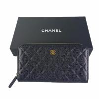 ราคา Chanel Classic Long Zipped Wallet Black กระเป๋าสตางค์สีดำ ใบสั้น ทรงคลาสสิค หนังลูกวัว อะไหล่ทอง แบรนด์ชาแนล (13436706163)