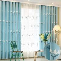 ราคา ผ้าม่านประตู ม่านหน้าต่าง ตาไก่ ผ้าม่านสำเร็จรูป ลายดอกไม้ (7947442415)