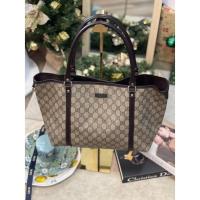 ราคา Gucci Tote กุชชี่โทดช๊อปปิ้ง GUCCI GG Tote Monogram Medium Joy Tote Dark Brown 197953 (17110672008)