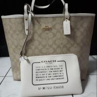 ราคา COACH กระเป๋า REVERSIBLE CITY TOTE IN SIGNATURE F36658 ใช้ได้ 2 ด้าน (1498918359)