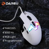 ราคา Dareu A980 เมาส์สําหรับเล่นเกมแบบมีสาย 8KHz 26000 DPI PAW3395 RGB Optical Sensor Ergonomic Programm (27360257271)