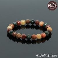 ราคา หินไหม 5 สี Rutilated Quartz เกรดพรีเมี่ยม ขนาด 8 มิล หินแท้ 100% ราชาแห่งความมั่งคั่ง ร่ำรวย ไหมทอง ไหมนาค ไหมเขียว (4016070899)