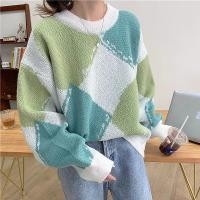 ราคา KaeKai พร้อมส่ง เสื้อแขนยาว สีพื้น ลายกราฟฟิก ผ้าไหมพรม แบบสวมหัว ทรงหลวม แฟชั่นฤดูหนาว แฟชั่นคุณผู้หญิง (29865342321)