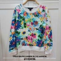 ราคา เสื้อสเว็ตเตอร์เด็ก POLO RALPH LAUREN ลายดอกไม้สดใส แท้100%ไซส์XL(16) (18354210351)
