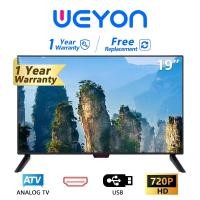 ราคา ทีวี 19 นิ้ว WEYON โทรทัศน์ Analog TV HD Ready LED USB VGA TV ราคาถูก คุณภาพสูง รุ่น GTSU19B รับประกันหนึ่งปี (7412691427)