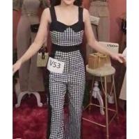 ราคา Jumpsuit จั้มสูทขายาว ผ้าบลูเวฟลายชิโนริ (18509889957)