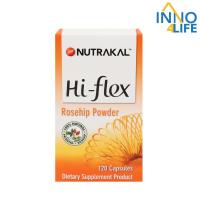 ราคา Nutrakal Hi-flex นูทราแคล ไฮ-เฟล็กซ์ ผลิตภัณฑ์เสริมอาหาร ผงโรสฮิป จาก Denmark 30, 120 แคปซูล [inno] (24811769780)