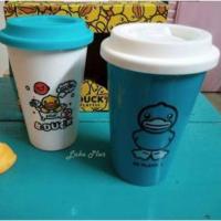 ราคา ส่งฟรีไม่ใชัโค้ด ชุดแก้วคู่ B.Duck ฝาซิริโคนของพรีเมียมโลตัส (197412539)