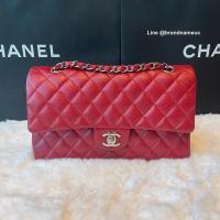 ราคา Chanel classic 10” pearly red caviar holo 20 (7174847041)