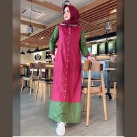 ราคา Hijau Versus City Zelly Dress - สีเขียวกองทัพบกสี Maroon (2938289641)