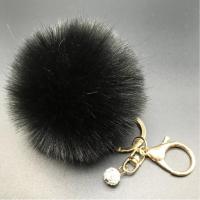 ราคา พวงกุญแจขนฟูนุ่ม พวงกุญแจปอมปอม สีดำ (53108863)