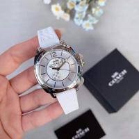 ราคา สีเงิน-ซิลิโคนขาว Coach Women's Boyfriend Silver Stainless Steel Watch #14503146 (21480692283)