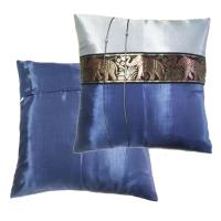 ราคา A26-Thai Silk Pillow Covers ปลอกหมอนอิง Two Tone ไหมไทยลายช้าง 16×16 นิ้ว 1 คู่ สีเทา (11940118968)