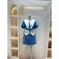 ราคา (2xl)พร้อมส่งชุดเดรสยีนส์คอปกลูกไม้สีขาวแต่งดอกกุหลาบ 3D สวยน่ารักสุดๆ งานป้าย Mariya แท้ มือ1 ป้ายห้อย (21684186346)