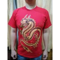 ราคา T-shirtsเสื้อตรุษจีน,เสื้อยืดคอกลม,ลายมังกร#เสื้อยืดลายมังกร#เสื้อแดง#คน (9908959265)