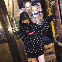 ราคา SUPREME POKADOT SWEATER เสื้อสเวตเตอร์มีฮู้ดลายจุด ปักLOGO กลางอก ผ้าเนื้อดีมากใส่สบาย ใส่เก๋ๆ (619149068)