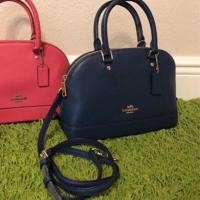ราคา ❤️พร้อมส่ง coach โดมมินิ 10" สีชมพูstrawberry/สีกรมmarina ของแท้ % (257352778)
