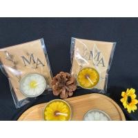ราคา ของชำร่วย เทียนหอม พร้อม แผ่นรอง พร้อมตกแต่งดอกไม้สดอบแห้ง (28905659716)