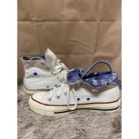 ราคา รองเท้าผ้าใบหุ้มข้อ Converse สีขาวครีมนะคะ ผ้าด้านในตกแต่งลาย ไซส์ 36.5 ยาว 23 เซน✨ (10306452617)