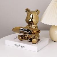 ราคา พร้อมส่งของตกแต่งบ้าน หมีรุนแรง ที่เก็บกุญแจ ระเบียง เครื่องประดับ ประตู ตู้รองเท้า ถาด กระปุกออมสินเซรามิคสีทอง (23070858127)